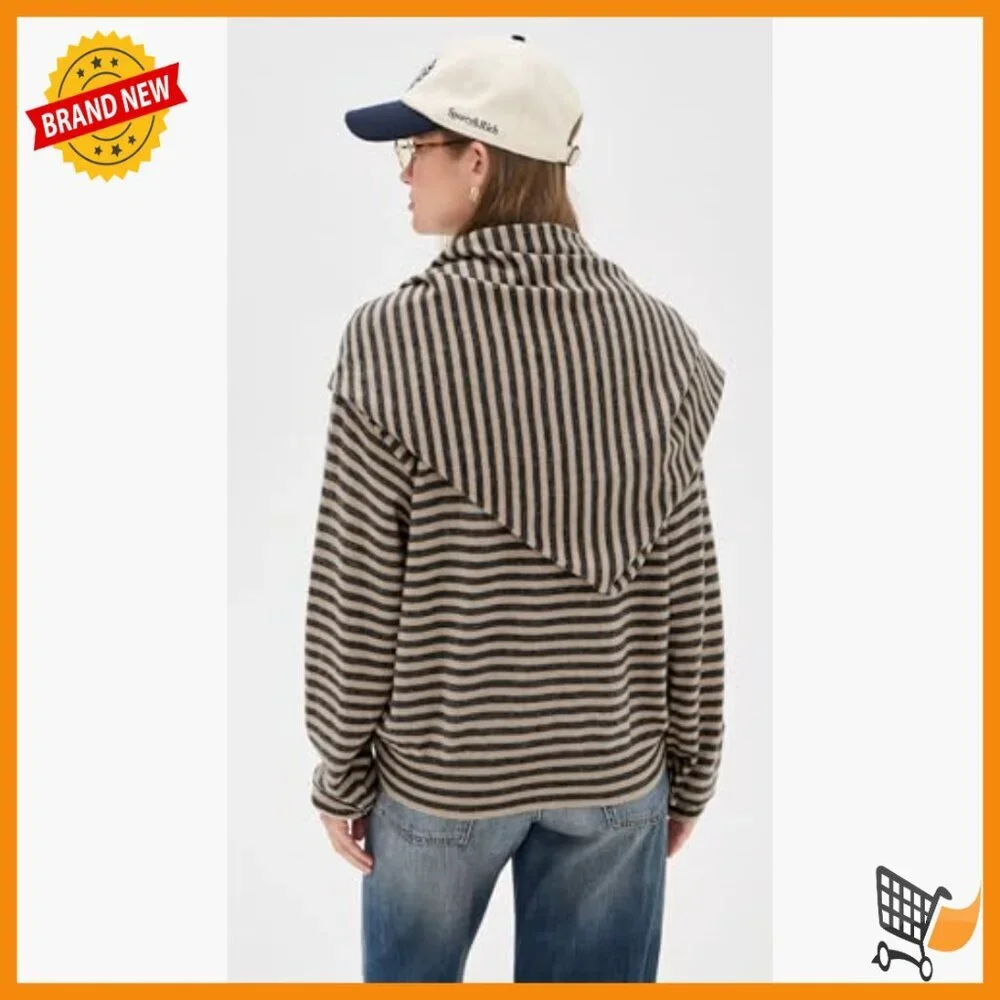 Lightweight Stretch Knit Pullover Sweater with Scarf, Dropped Shoulders